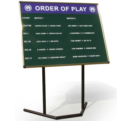 Large Grooved Felt Welcome Board with Double Stand & Printed Header